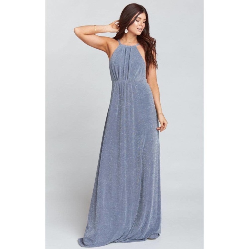 Show Me Your Mumu Amanda Maxi Dress NWT Dancing Queen Shine Smoke